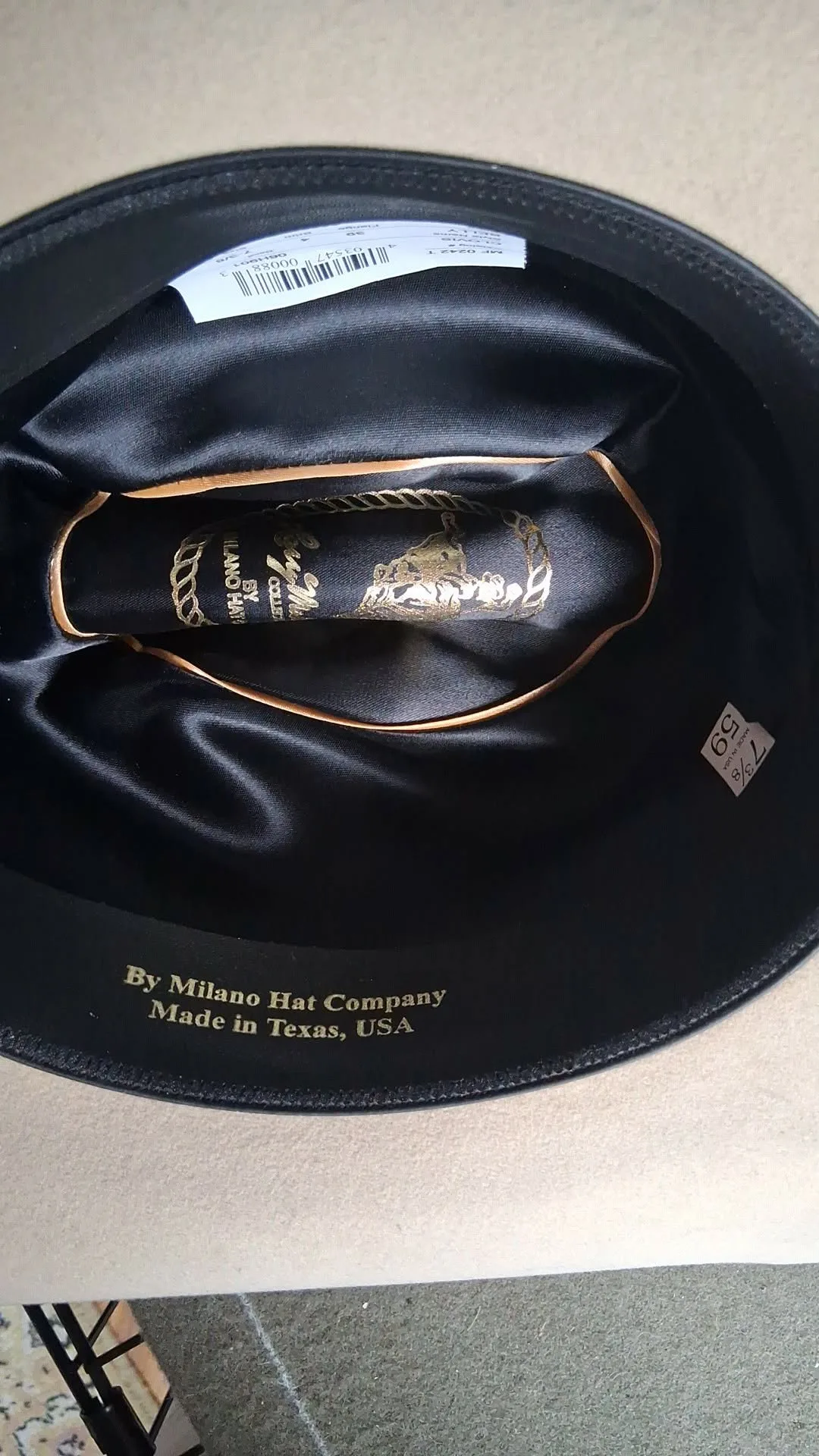 Pălărie western originală Larry Mahan’s Hat Collection, fabricată în Texas de Milano Hat Co.. – fotografia 3 din 4