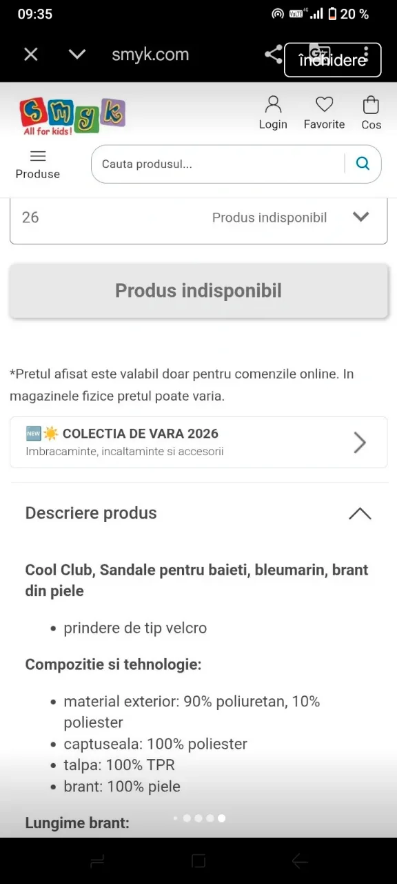 sandale Cool Club bleumarin Nr 31 – fotografia 6 din 6