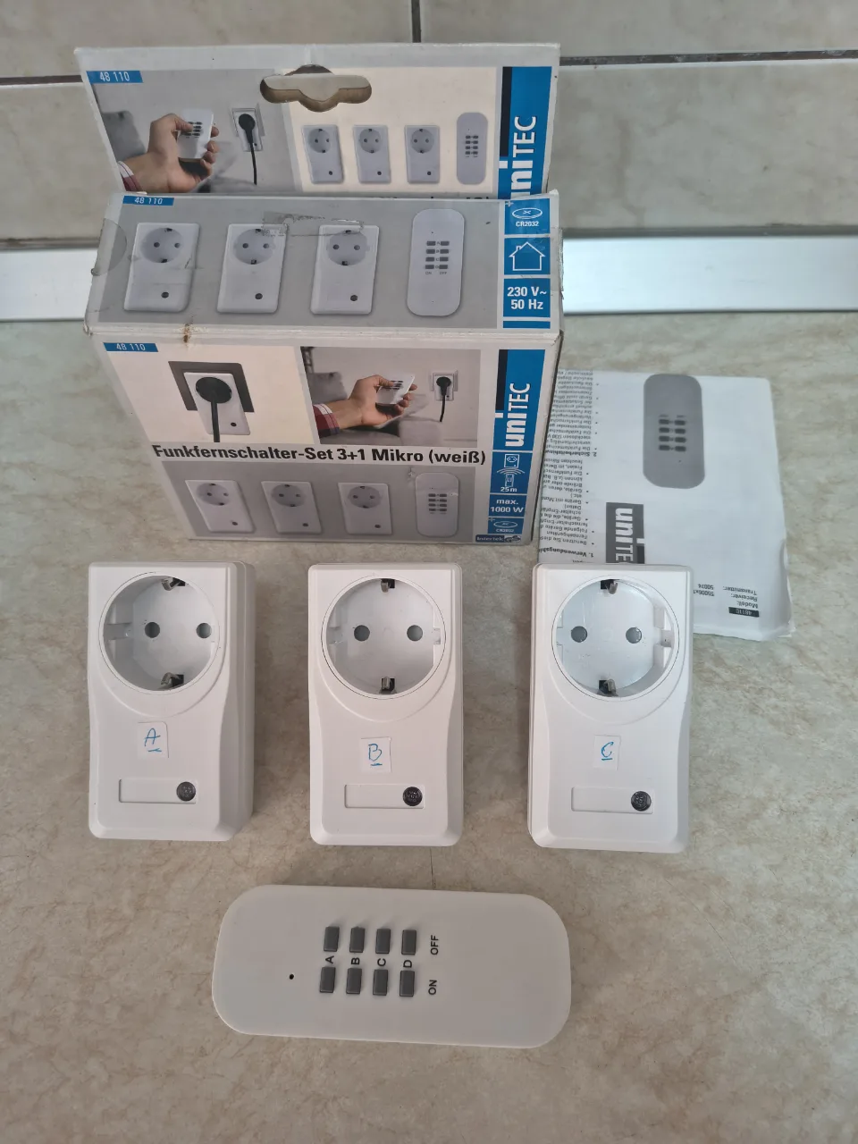Set de 3 prize inteligente cu telecomandă, marca germană Unitec (Model 48110) 65 – Oradea, Bihor