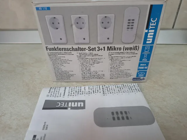 Set de 3 prize inteligente cu telecomandă, marca germană Unitec (Model 48110) 65 – fotografia 3 din 5