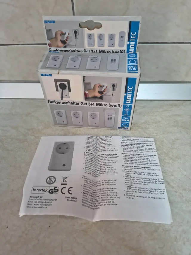 Set de 3 prize inteligente cu telecomandă, marca germană Unitec (Model 48110) 65 – fotografia 2 din 5