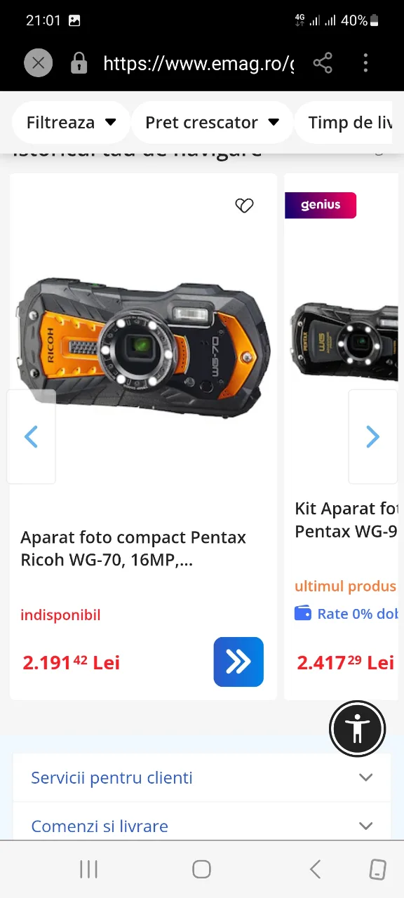 vînd cameră foto digitală Pentax – fotografia 4 din 8