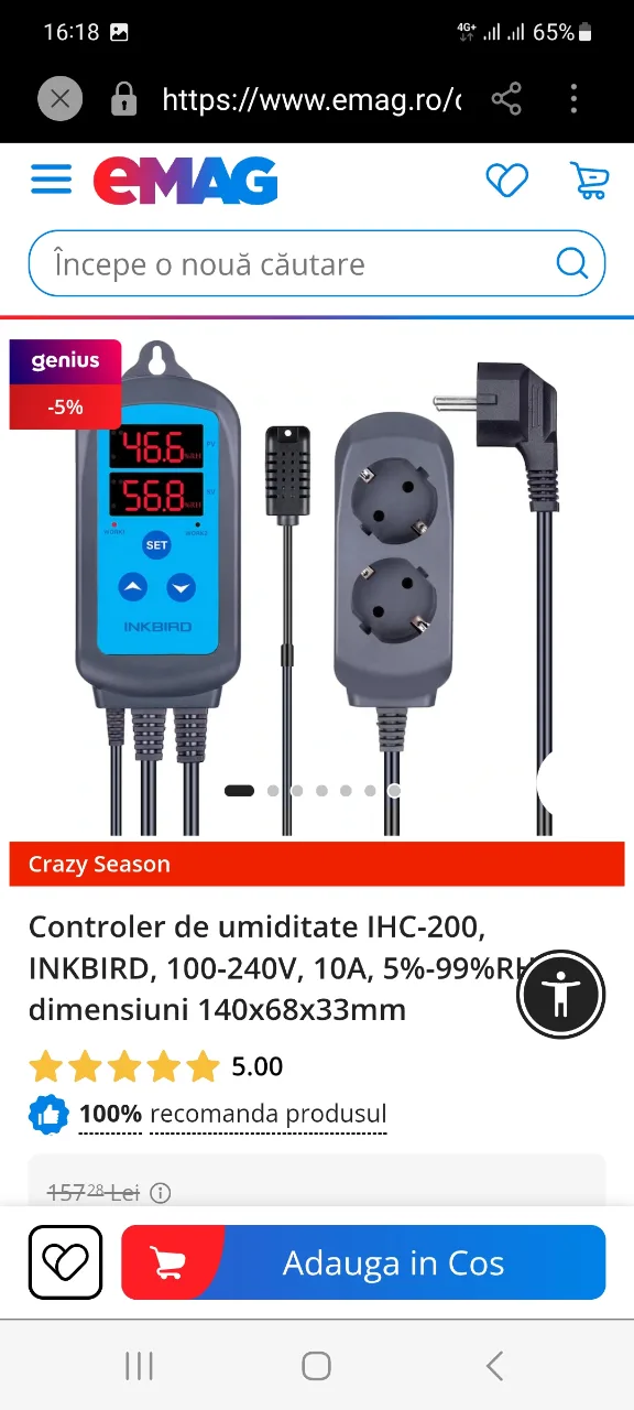 vînd controler de umiditate Inkbird nou – fotografia 6 din 7
