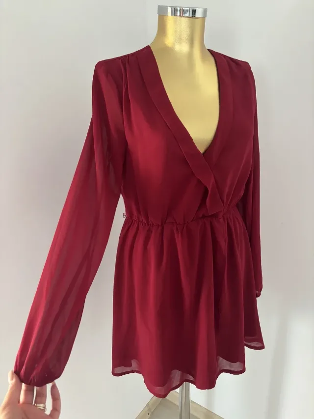 Rochie scurta grena – fotografia 3 din 8