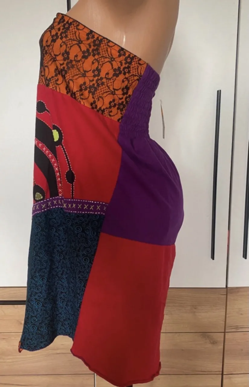 Rochie asimetrica  hippie marime XL – fotografia 5 din 6