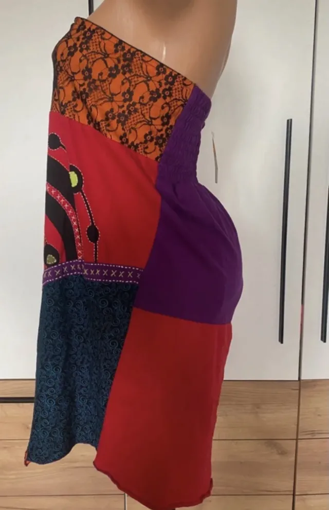 Rochie asimetrica  hippie marime XL – fotografia 5 din 6