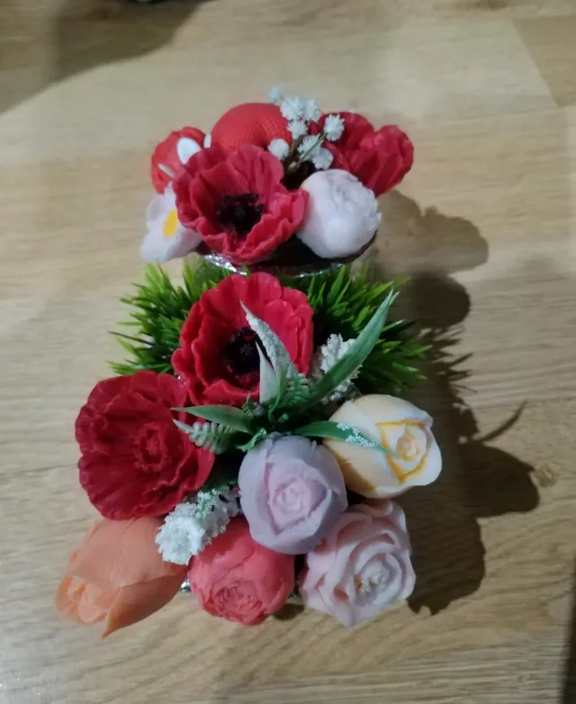 aranjament floral parfumat din baza de săpun – fotografia 4 din 4