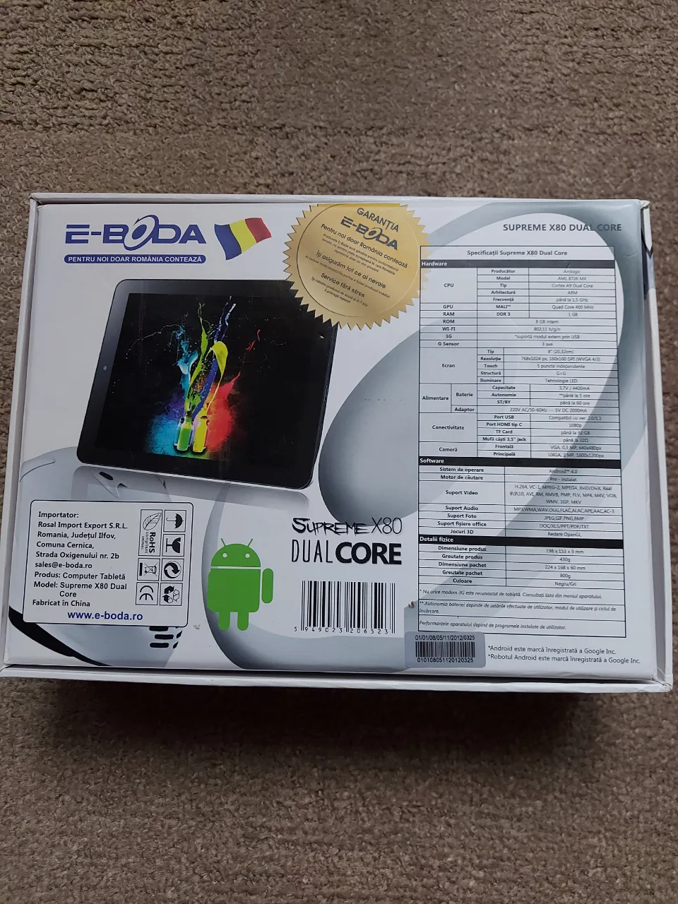 vînd tabletă Eboda Suprem nouă 8 inch – fotografia 2 din 8