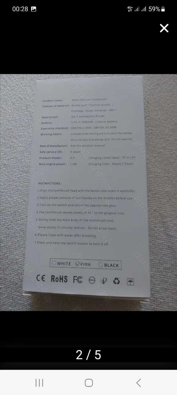 vînd periuța de dinți nouă – fotografia 3 din 5