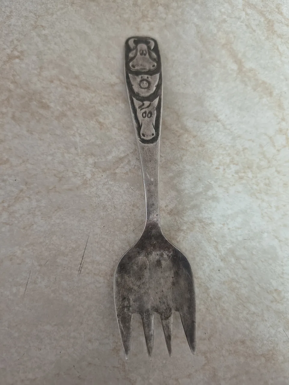 Furculiță copii vintage Alpaca (Argint German – Oradea, Bihor