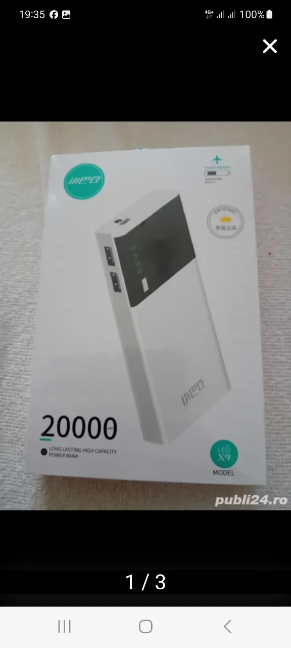 vînd  baterie externa nouă – fotografia 2 din 3