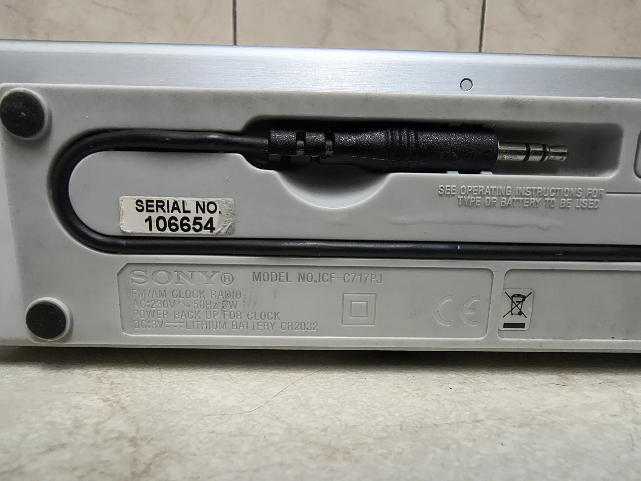 Radio cu ceas si cu u proiector Sony ICF-C717PJ – fotografia 5 din 8