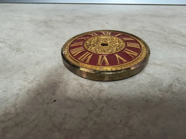 Cadran Ceas Vintage cu Cifre Romane, 8 cm - Decor / Proiect – fotografia 3 din 6