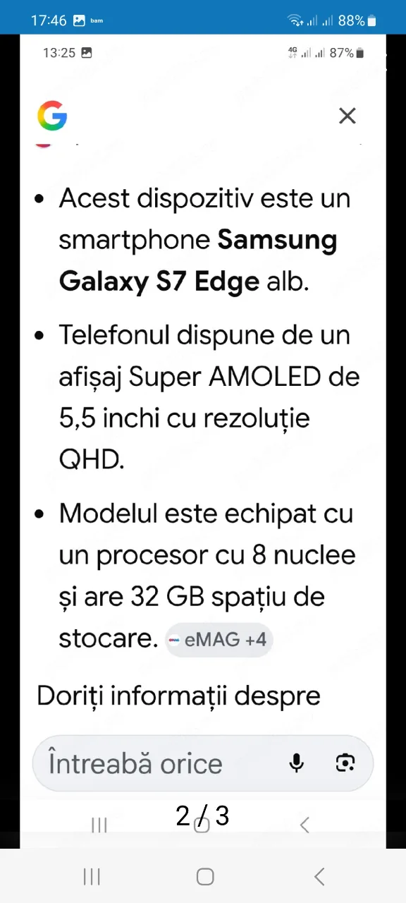 vînd Samsun Galaxy S7 Edge displei lovit – fotografia 2 din 3