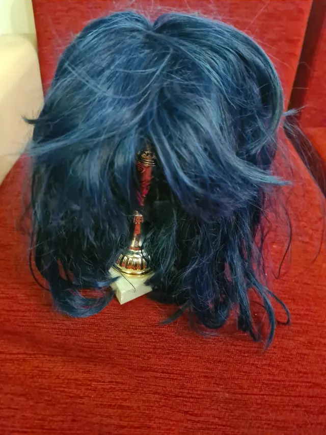 Perucă  Albastru închis/Cosplay – fotografia 3 din 3