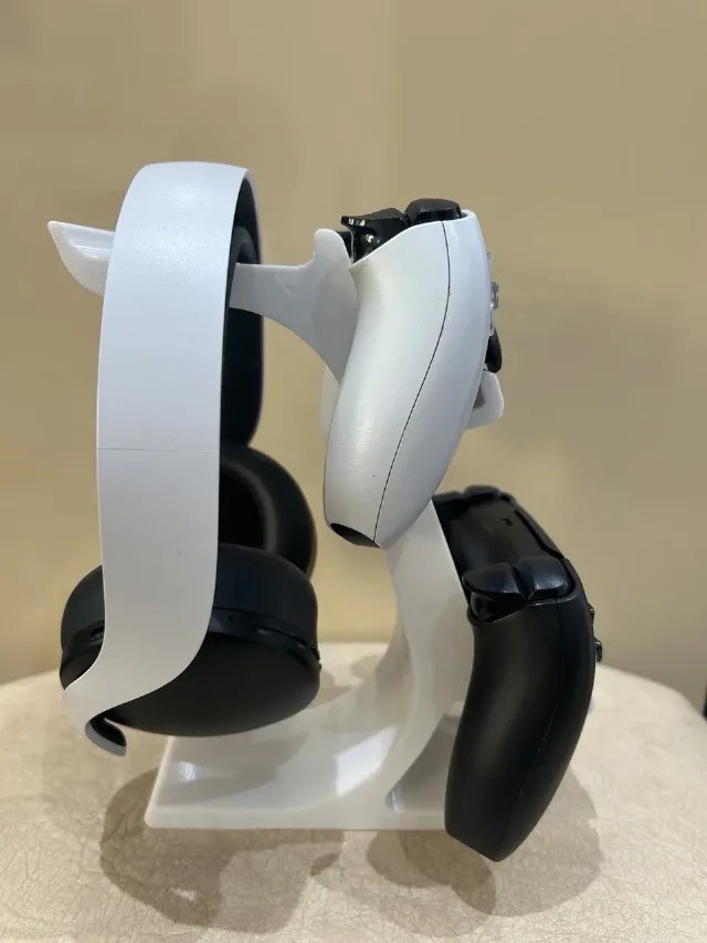 🎮 Suport pentru 2 Joystick-uri și Căști – Printat 3D – fotografia 4 din 5