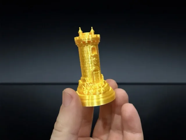 Tablă de șah Premium – Auriu & Negru, printată 3D ♟️✨ – fotografia 6 din 8