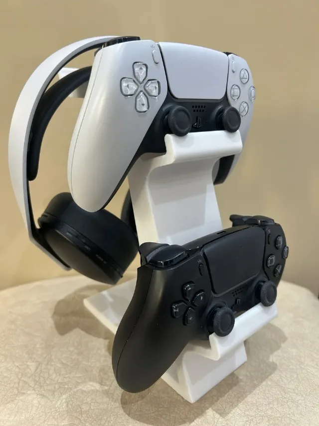 🎮 Suport pentru 2 Joystick-uri și Căști – Printat 3D – fotografia 5 din 5