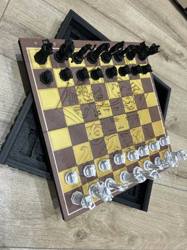 ⚡ Tabla de Șah Harry Potter – Tabla Magică, Printată 3D – fotografia 1 din 8