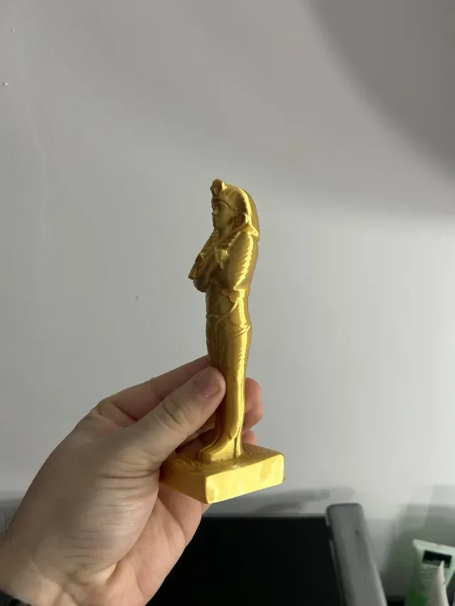 Statueta egipteana - aurie printata 3D – fotografia 4 din 5