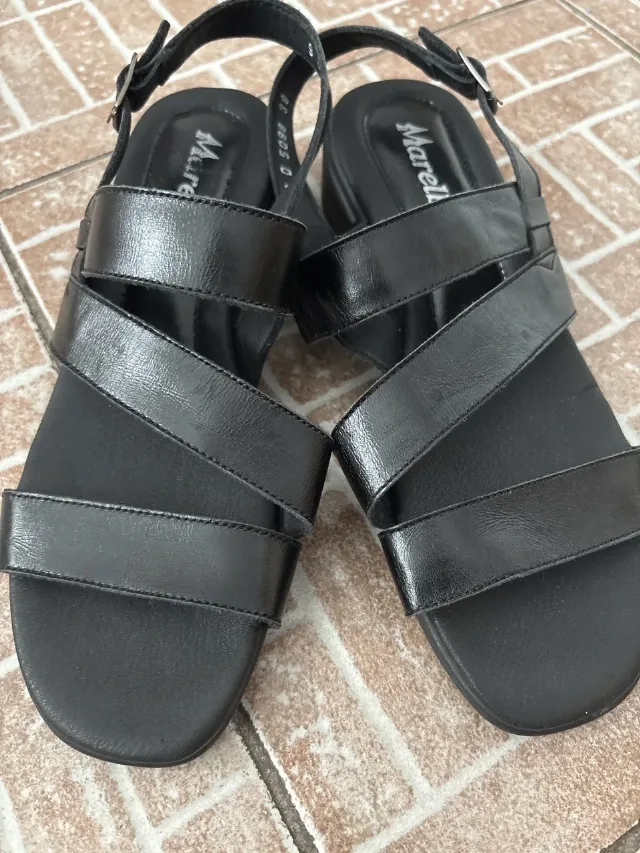Sandale piele negre Marelbo 39 – Popesti leordeni, Ilfov