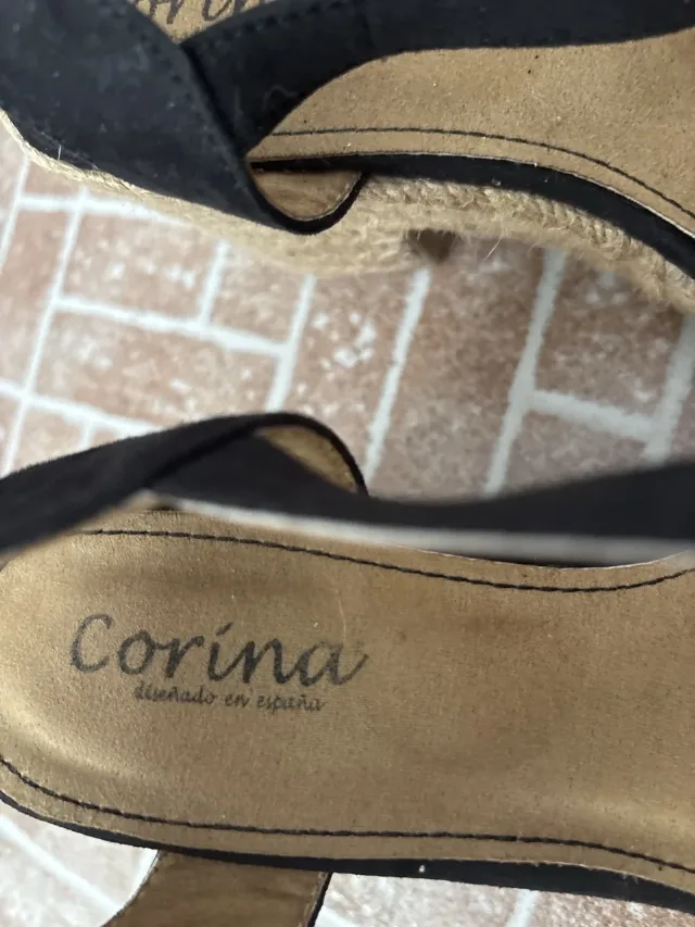 Sandale negre piele întoarsă Corina mărimea 36 – fotografia 2 din 5
