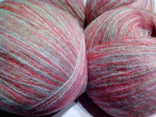 MOHAIR / ALPACA - fir subtire - CORAL/MENTA/AURIU – Curtea de Arges, Argeș