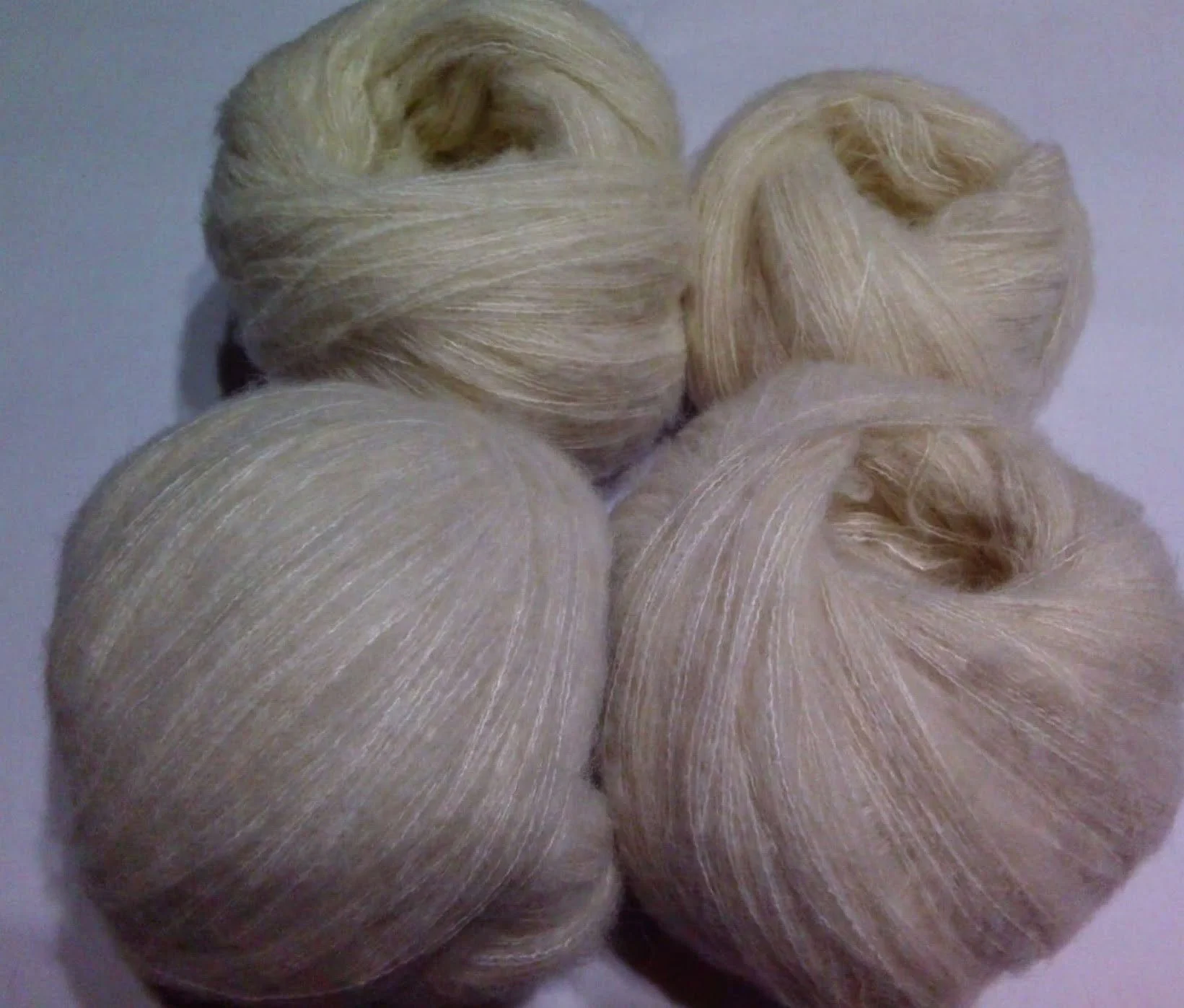 MOHAIR / ALPACA - fir subtire - ALB IVORY – fotografia 2 din 2