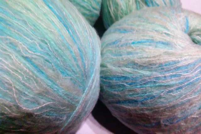 MOHAIR / ALPACA - fir subtire - IVORY/TURCOAZ – Curtea de Arges, Argeș