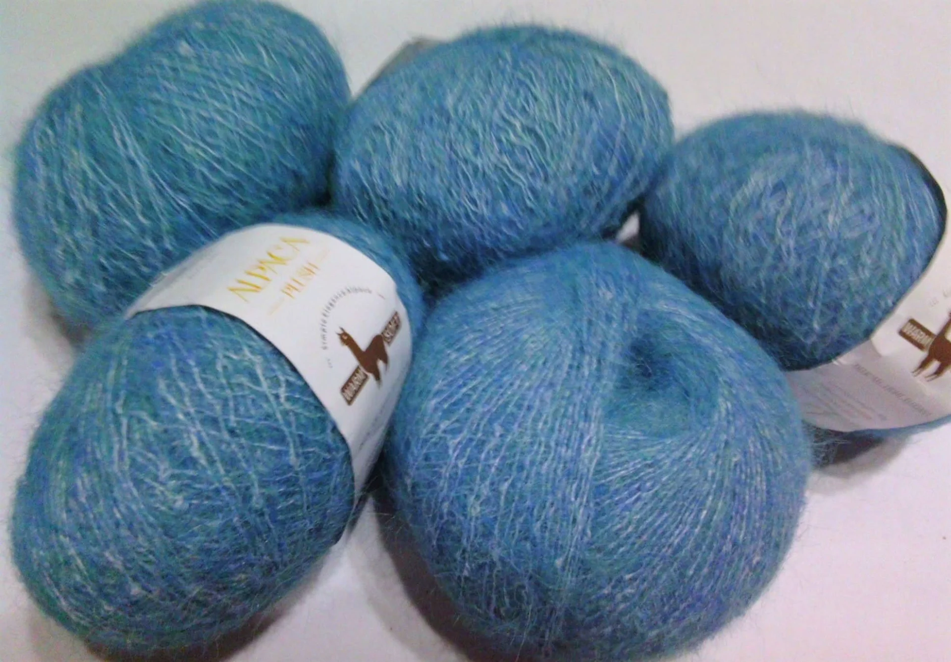 MOHAIR CU ALPACA - Albastru usor spicat – fotografia 2 din 2
