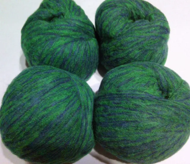 MOHAIR / ALPACA - fir subtire - ALBASTRU/VERDE – fotografia 2 din 2