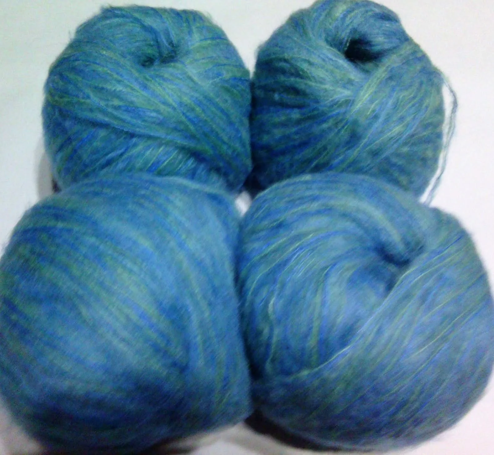 MOHAIR / ALPACA - fir subtire - BLUE/VERNIL – fotografia 2 din 2