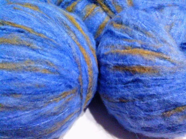 MOHAIR / ALPACA - fir gros - ALBASTRU/MUSTAR – Curtea de Arges, Argeș