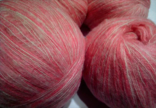 MOHAIR / ALPACA - fir subtire - CORAL/IVORY – Curtea de Arges, Argeș