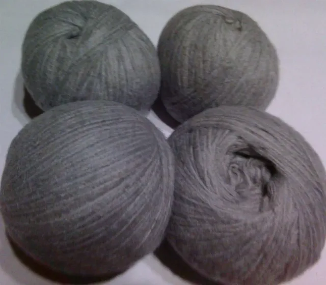 MOHAIR / VASCOZA - fir subtire, racoros, matasos - GRI DESCHIS – fotografia 2 din 2