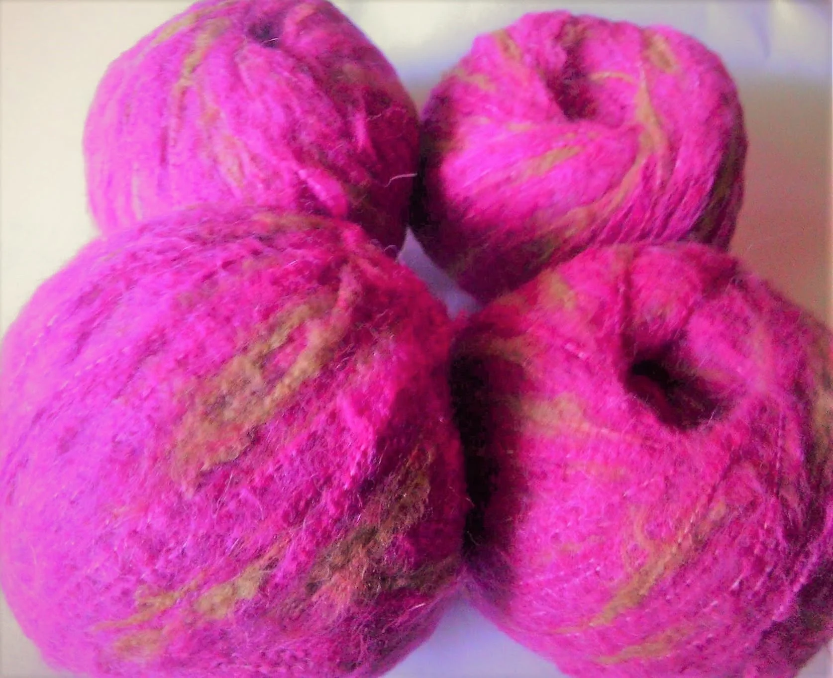 MOHAIR / ALPACA - fir gros - CICLAME/MUSTAR – fotografia 2 din 2