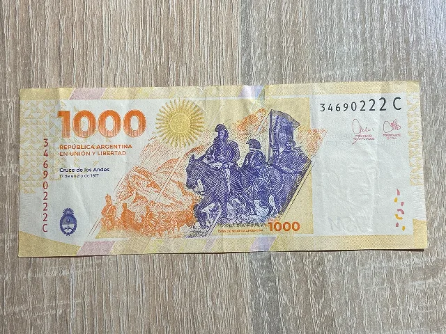 Argentina - 1000 pesos 2023 – fotografia 2 din 2