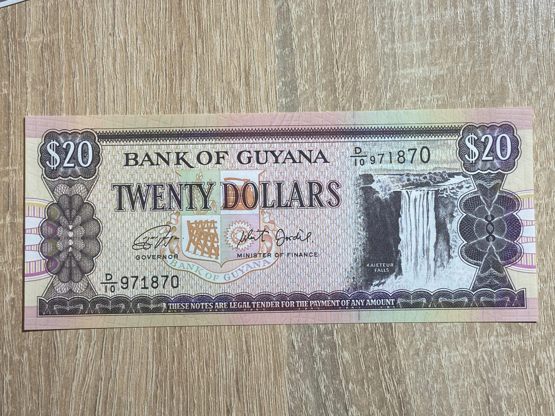 Guyana - 20 dollars 2018  UNC – fotografia 1 din 2
