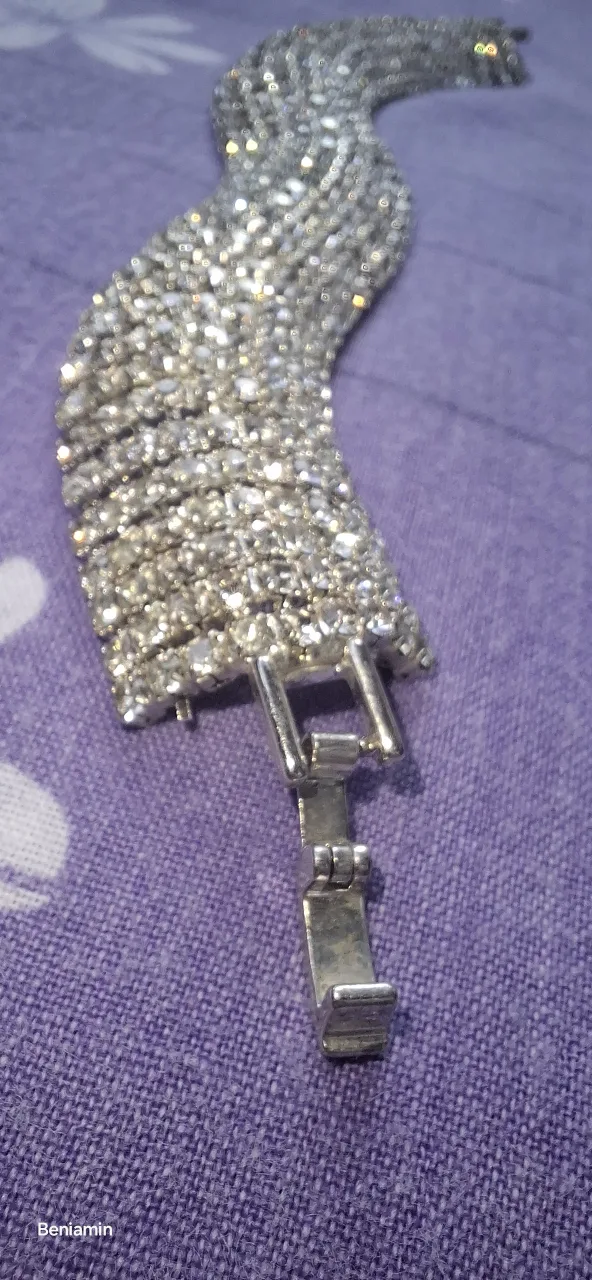 Brățară opulentă Hollywood Glamour cu 9 rânduri de cristale 💎💍 – fotografia 5 din 7