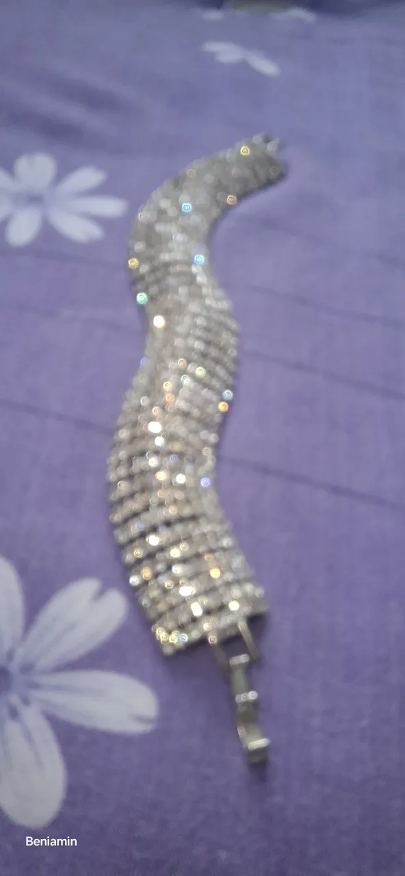Brățară opulentă Hollywood Glamour cu 9 rânduri de cristale 💎💍 – fotografia 3 din 7
