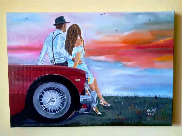 Tabloul "Iubire, melancolie, speranta", pictura in ulei pe panza – Sector 2, București