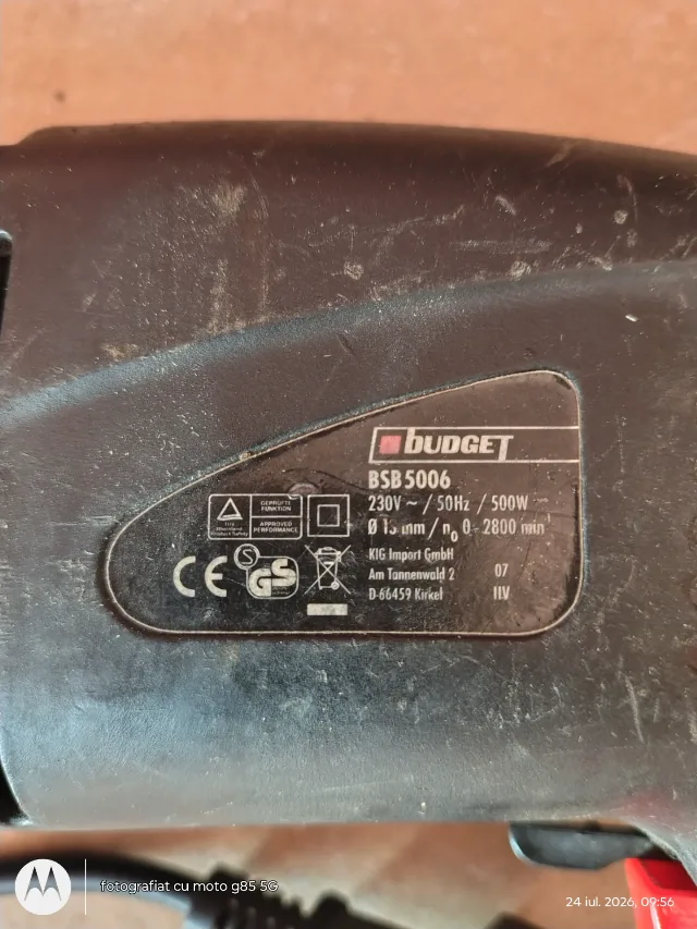 Bormasina BUDGET BSB 5006 fabricata in Germania, in stare de utilizare. – fotografia 4 din 4