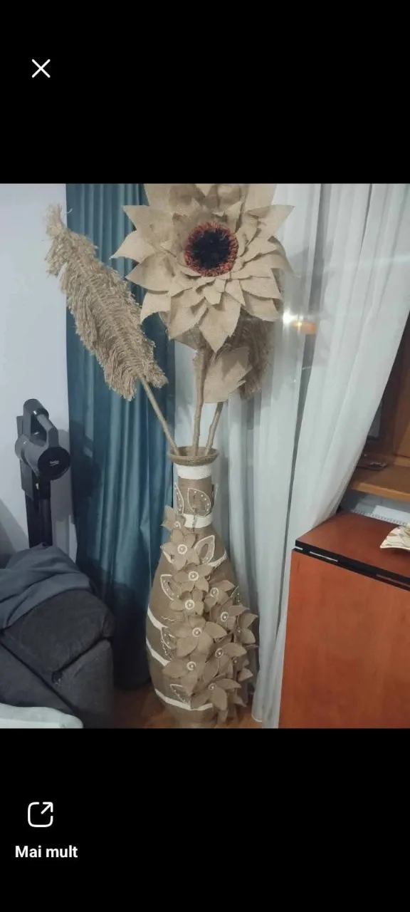 Set(vaza 1 m+3flori sau frunze stil bohoo) – București, București