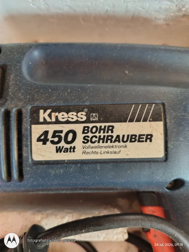 Bormasina Kress fabricata in Germania, in stare de utilizare – fotografia 3 din 7