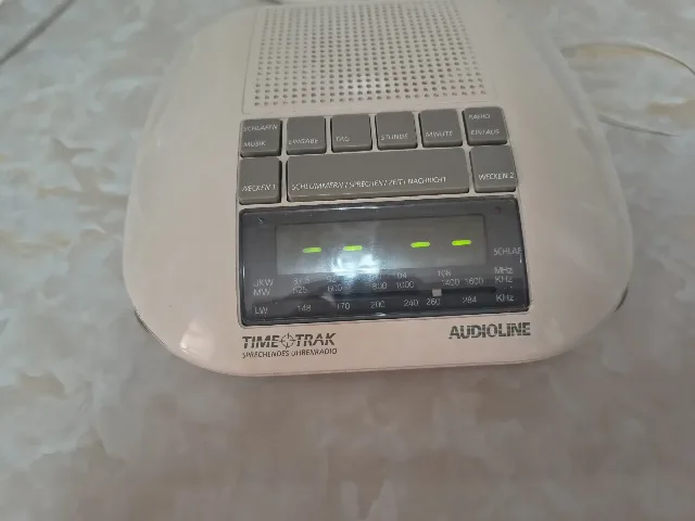 Vintage anii 90 Radio cu ceas vorbitor, retro, model Audioline CLR-1j – fotografia 3 din 8
