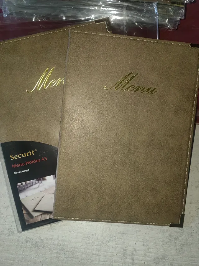set de mape (coperți) pentru meniu Securit® din gama Classic, format A5, – fotografia 2 din 2