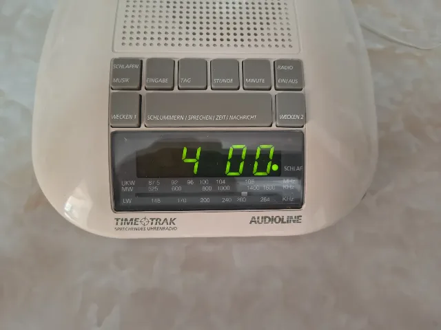 Vintage anii 90 Radio cu ceas vorbitor, retro, model Audioline CLR-1j – fotografia 2 din 8