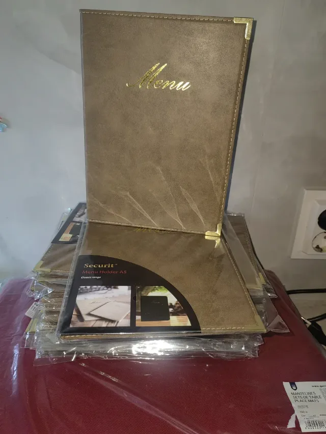 set de mape (coperți) pentru meniu Securit® din gama Classic, format A5, – fotografia 1 din 2