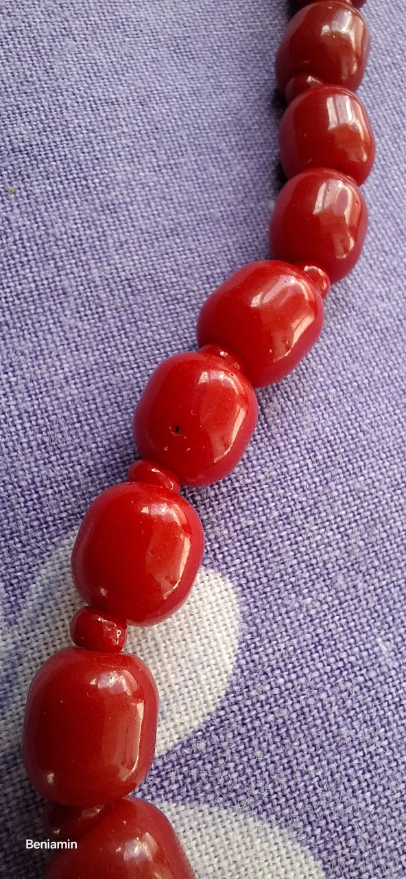 Colier Vintage deosebit - 3 rânduri Turcoaz African și Jasp Peisaj 📿 – fotografia 6 din 8