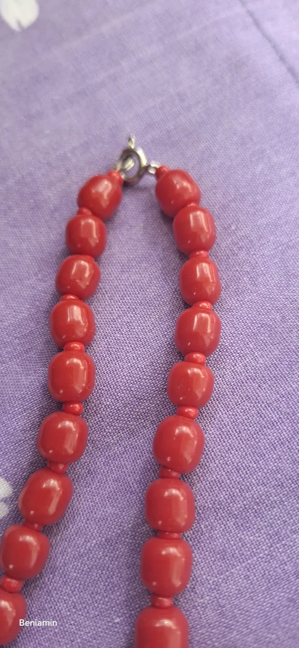 Colier Vintage deosebit - 3 rânduri Turcoaz African și Jasp Peisaj 📿 – fotografia 3 din 8